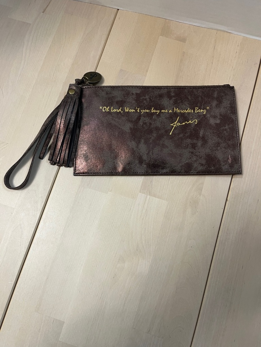 Janis Joplin “Oh Lord, Won’t You Buy Me a Mercedes Benz” Lyric Culture Wristlet